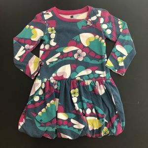 Tea Collection Abstract Bird Long Sleeved Dress Size 4